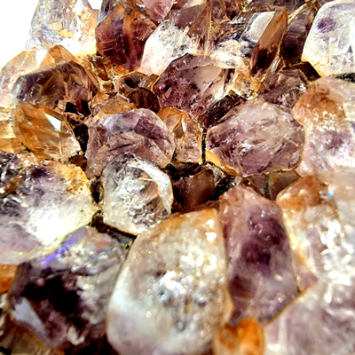Rough Smoky Quartz with Amethyst infusion Druzy Crystal Rare  - Emotional Balance 