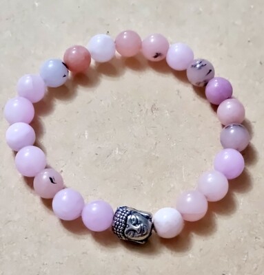Kunzite Crystal Bead Bracelet +- 8mm