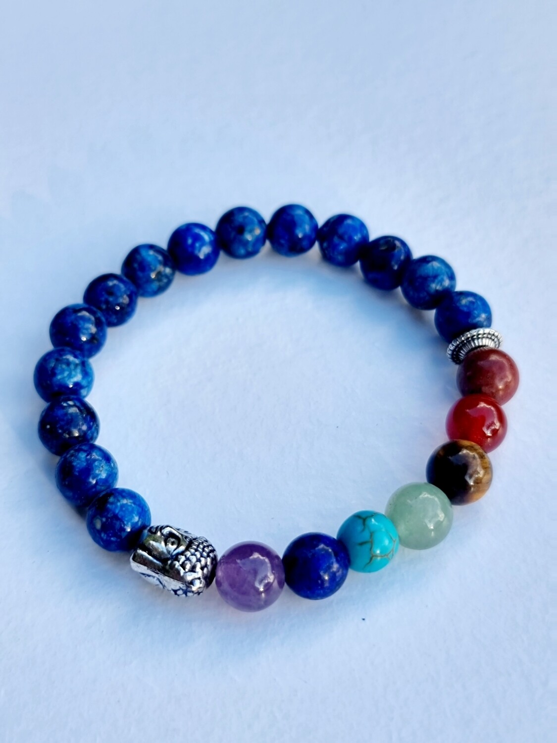 Bracelet Lapis Lazuli Elastic Chakra - Communication Diplomacy Inner Power