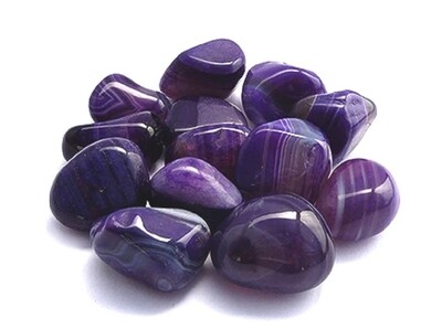 Purple Banded Agate Tumbled Stone – STRENGTH &amp; COURAGE 2.5-3.5cm