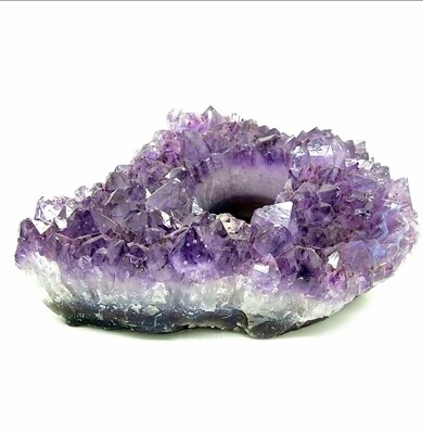 Amethyst Crystal Cluster Druzy Tealight Holder Repair Balance Aura 