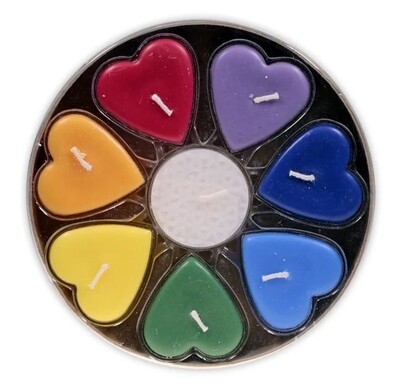 Candles Pure Natural Essential oil chakra candle Set Heart shape 