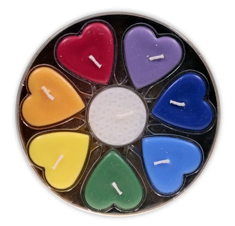 Candles Pure Natural Essential oil chakra candle Set Heart shape 