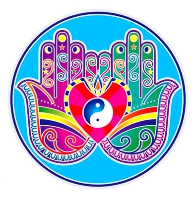 Healing Sticker Sunseal Decal &quot;Healing Hands Mandala&quot;