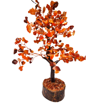 Tree of Life Large Carnelian Crystal of Joy - Wealth -  Abundance - Success 