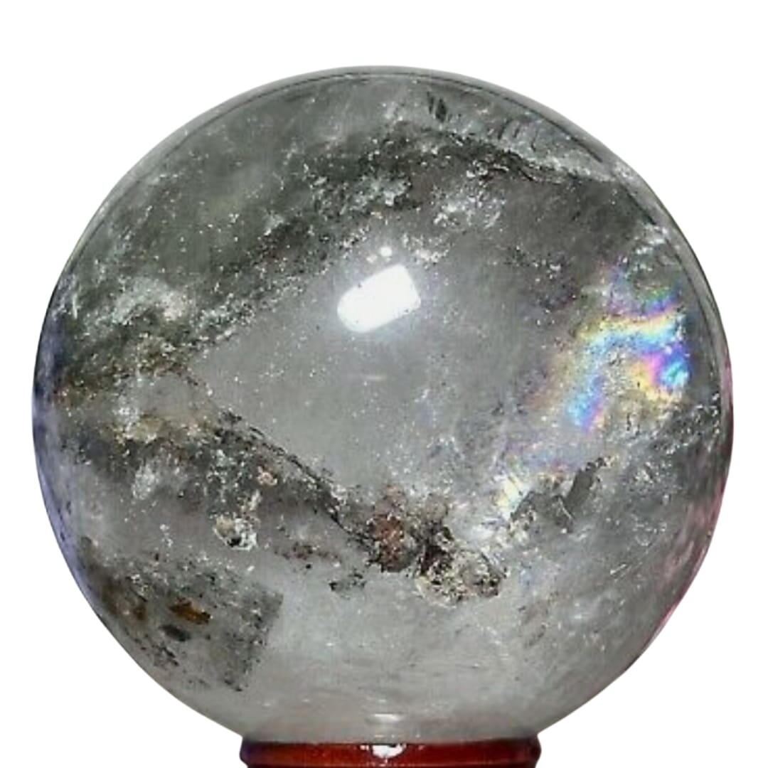 PHANTOM QUARTZ CRYSTAL SPHERE