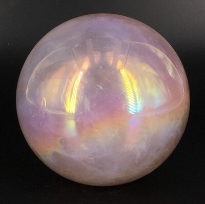 Rose Aura Sphere Crystal Quartz 40mm