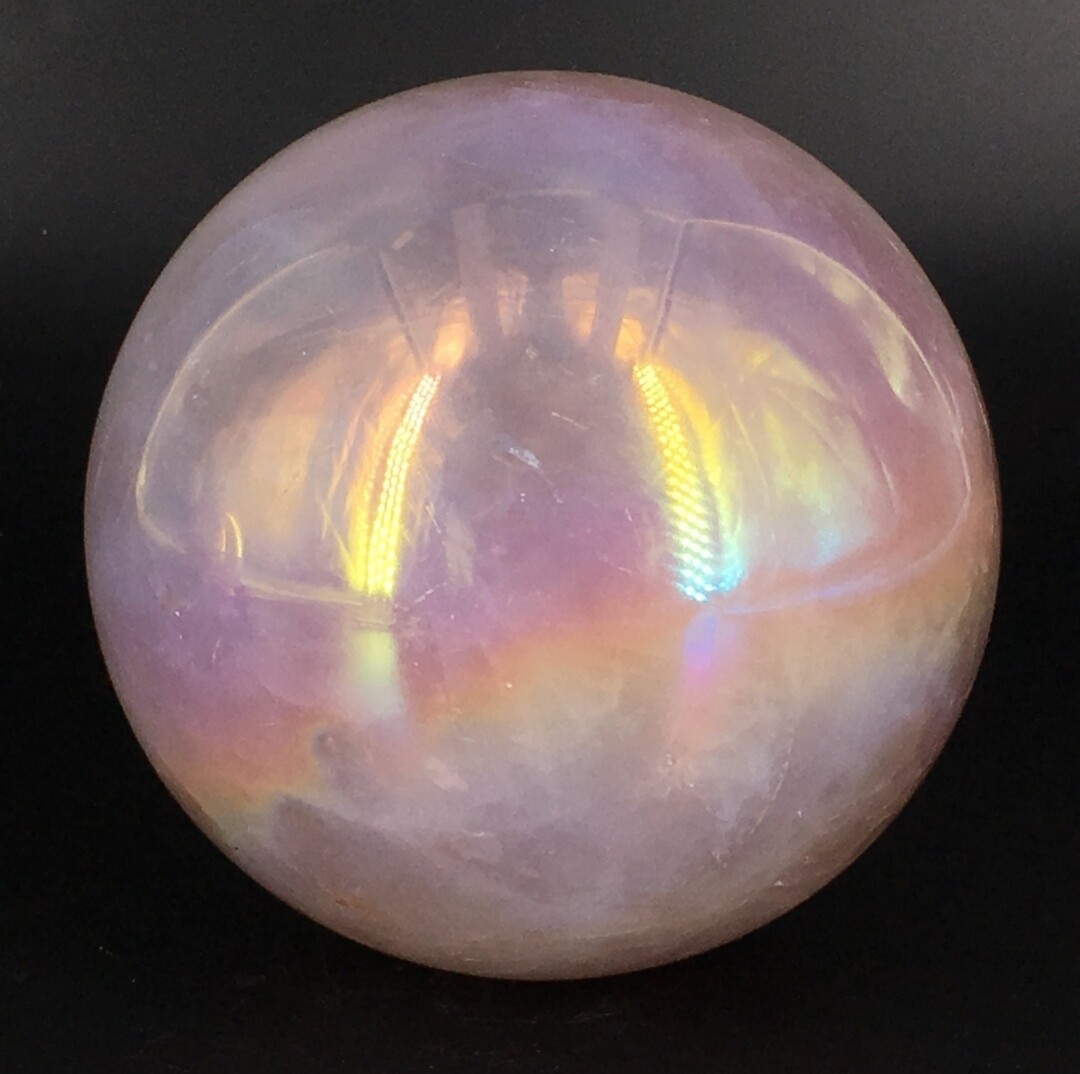 Rose Aura Sphere ±55mm Crystal Quartz
