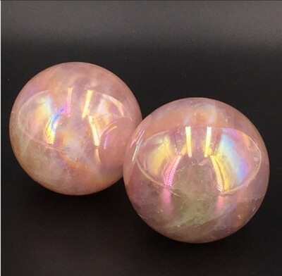 Rose Aura Sphere ±55mm Crystal Quartz