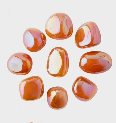 Tangerine Angel Rainbow Aura Quartz 