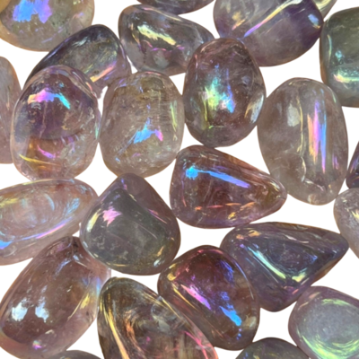 Amethyst Crystal Angel Aura Tumbled Stone