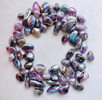 Amethyst Crystal Angel Aura Tumbled Stone
