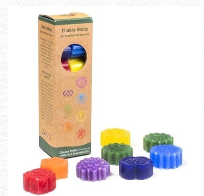 Wax 7 Chakra melting candles for aroma burners (Wax Melts) Natural essential oils 