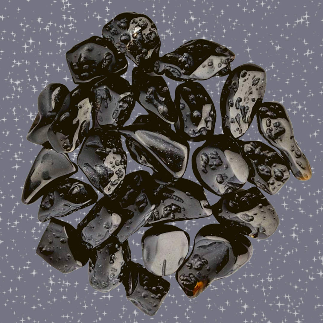 Tibetan Tektite Crystal Nugget Specimen tumbled stones 