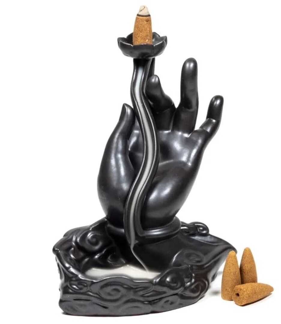 Incense burner Lotus hand Backflow Waterfall
