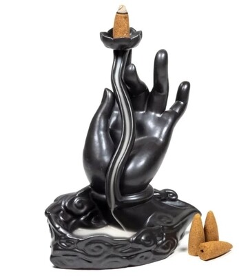 Incense burner Lotus hand Backflow Waterfall