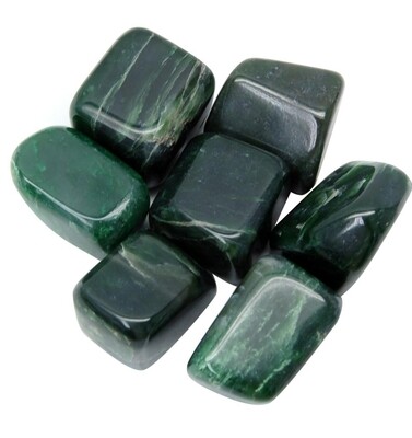 Dark green Nephrite Jade Tumbled Crystal 