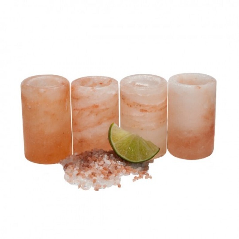 White Himalayan Salt Shot Glass Container 