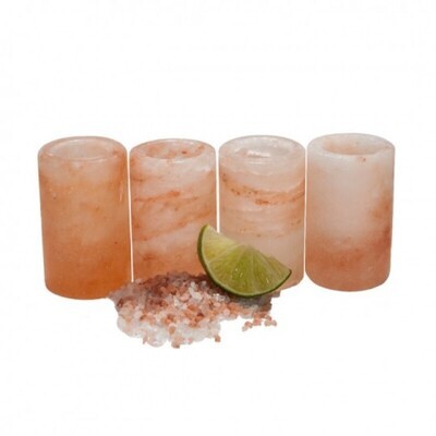 White Himalayan Salt Shot Glass Container 