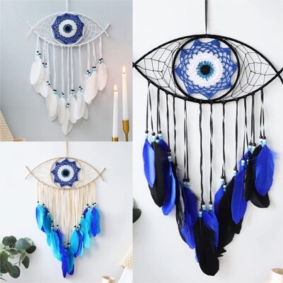 EVIL EYE DREAMCATCHER WHITE 