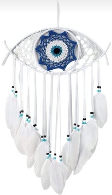 EVIL EYE DREAMCATCHER WHITE 
