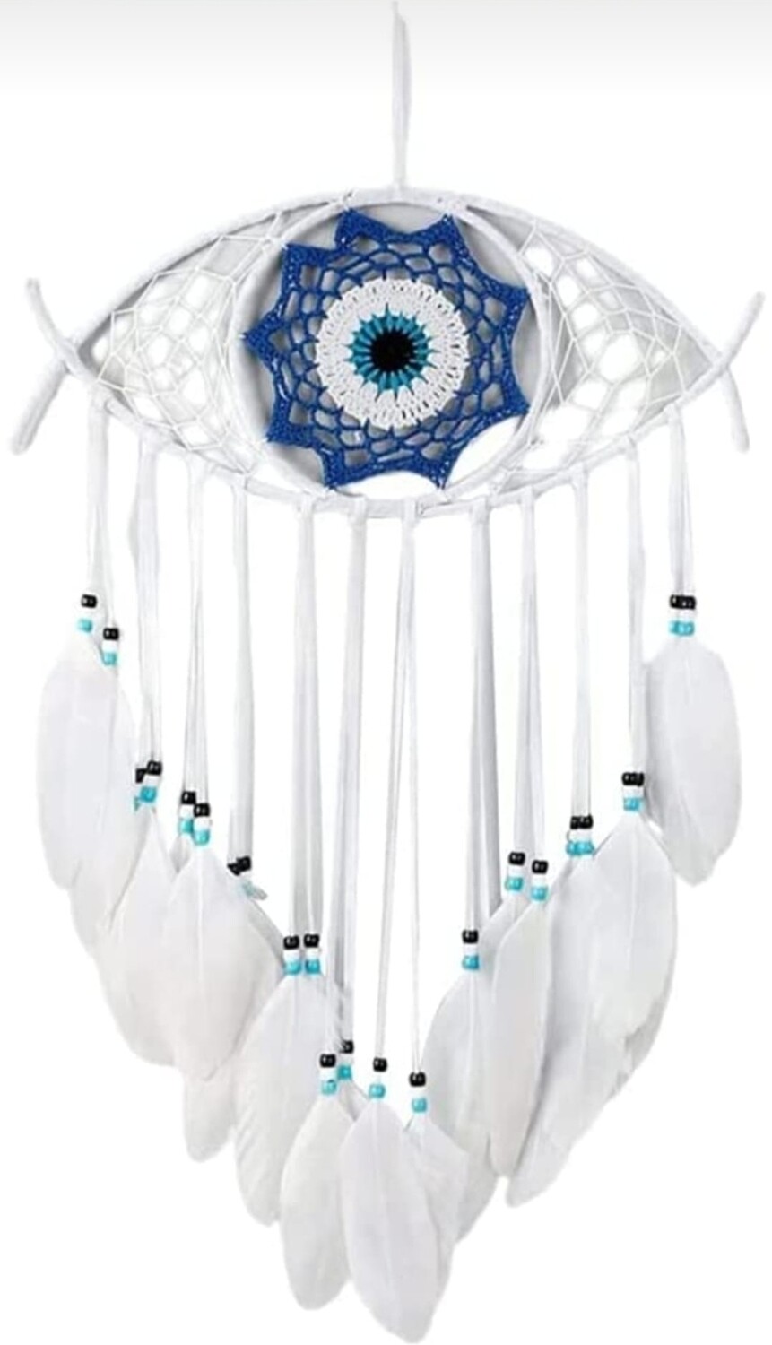 EVIL EYE DREAMCATCHER WHITE 