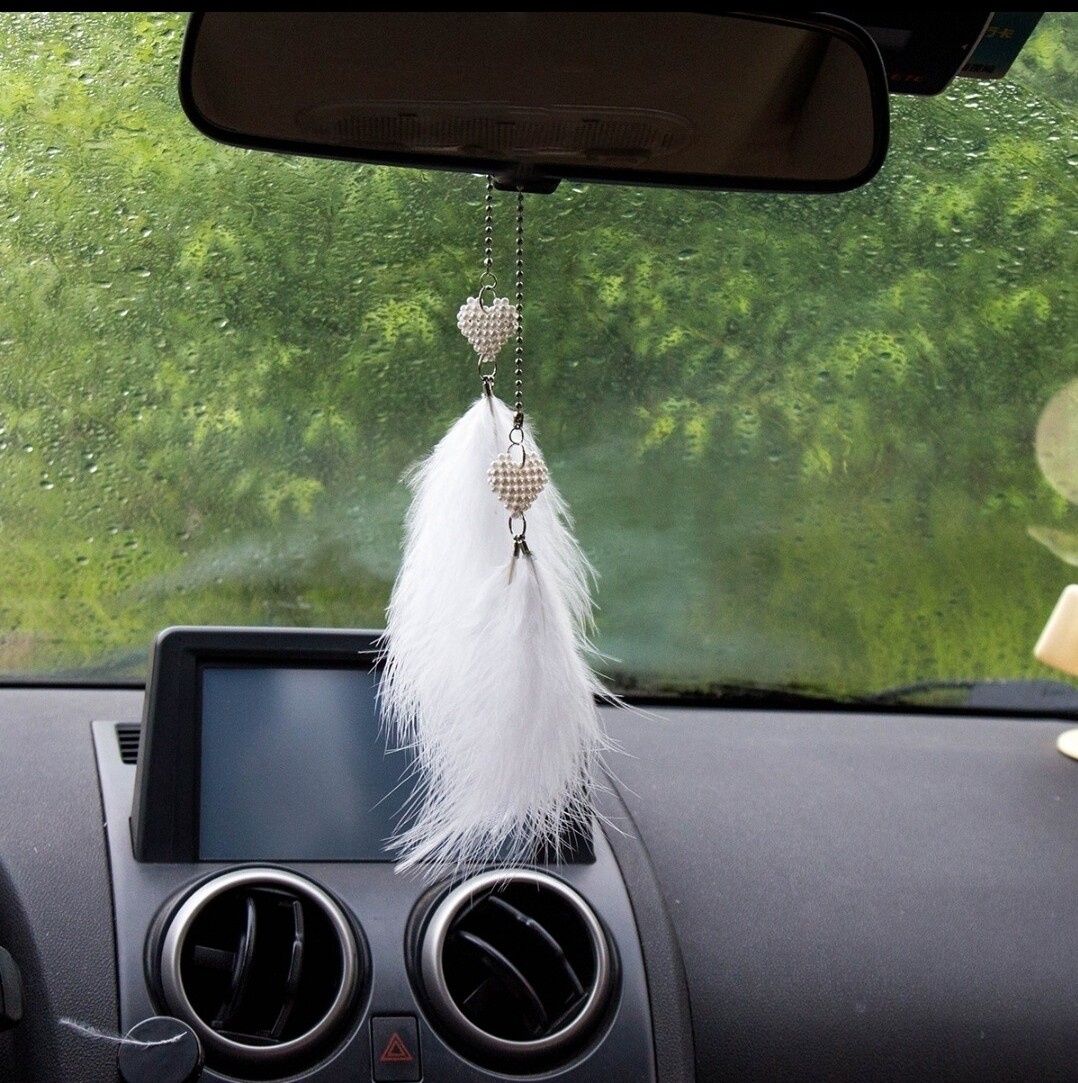 Heart Feather Car Decoration Keychain | Dreamcatcher 