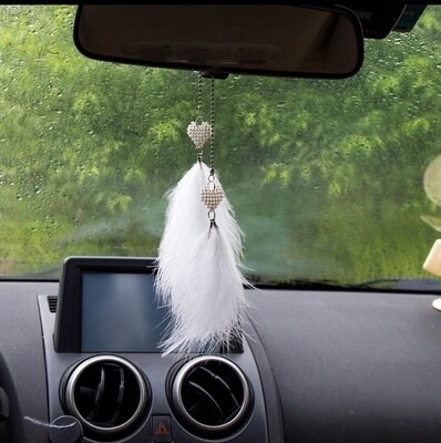 Heart Feather Car Decoration Keychain | Dreamcatcher 