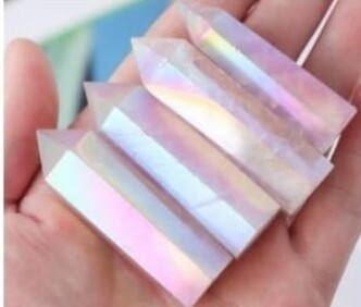 ANGEL AURA CRYSTAL ROSE QUARTZ TOWER 