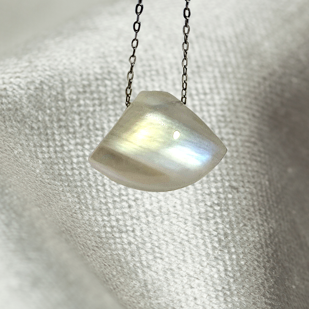 Moonstone Sterling Silver Pendant Crystal Necklace Amulet Sacred Geometry Energy Clearing Board Set