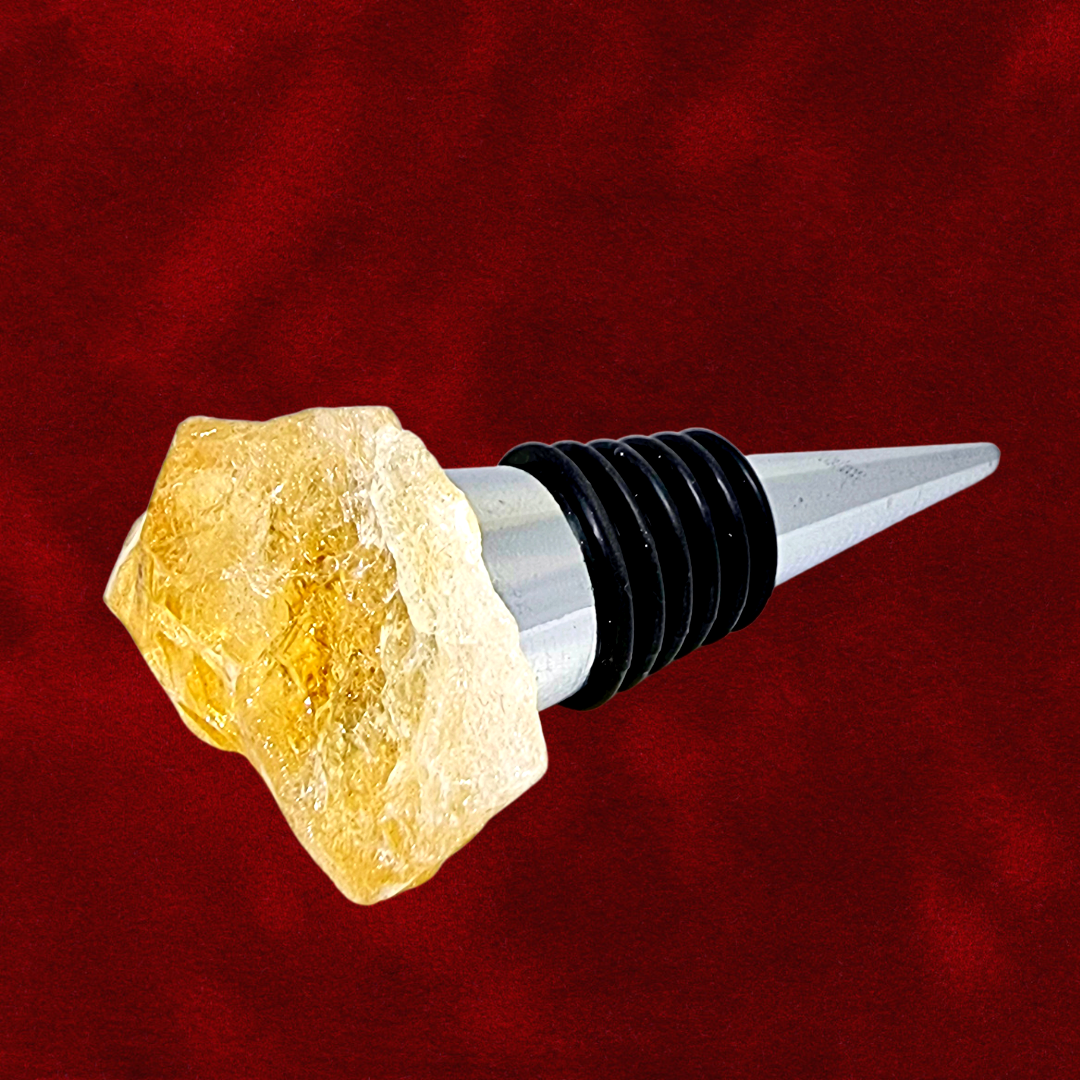 Citrine Crystal Bottle Stopper