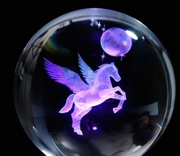 SUNRISE PEGASUS GLOBE MEMORIES CRYSTAL LED LIGHT BALL LAMP 
