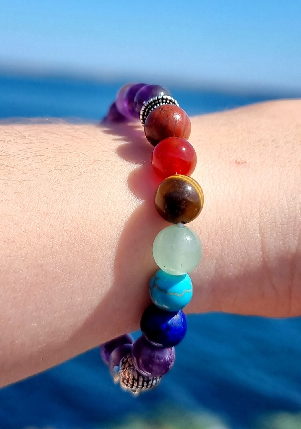 Amethyst Chakra Crystal Beaded Bracelet 8mm