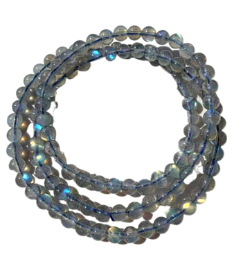 Labradorite Crystal Bead Necklace Malagasy Quartz Beads