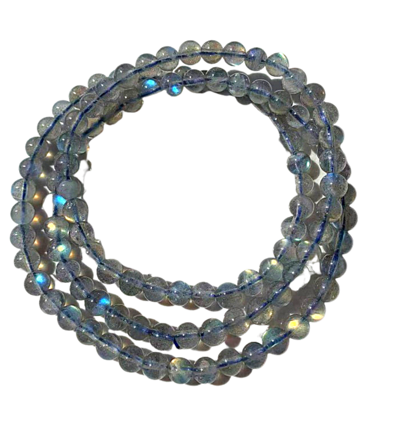 Labradorite Crystal Bead Necklace Malagasy Quartz Beads