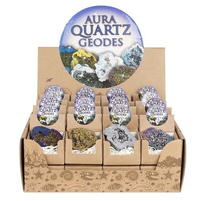 AURA GEODE CLUSTER CRYSTAL MULTICOLOUR M