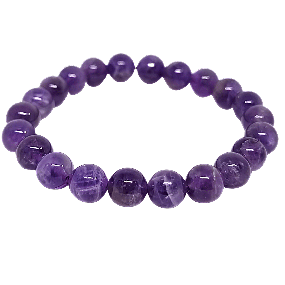 Amethyst Crystal Bracelet Amethyst 8 mm bead