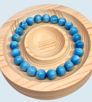 Larimar Crystal Bracelet - Larimar Gemstone AAA Grade, Genuine Natural stone Larimar crystal
