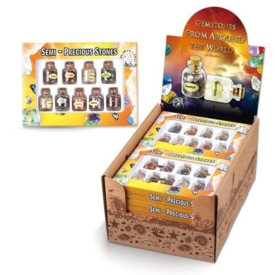 Chakra mix chip crystal bottle set