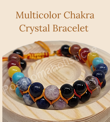 Chakra Bracelet Reiki Crystal Gemstone Yoga Beaded Braided Bracelet Adjustable