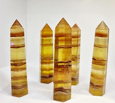 Yellow Fluorite Crystal Tower  Obelisk Large 