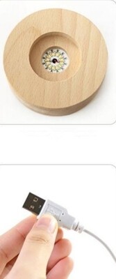 USB LED Light Wood Base