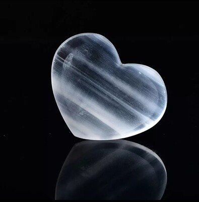 Selenite Crystal Charging Bowl Heart Shape - Crystal Recharge 