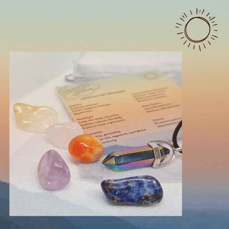 Crystal Healing Stone Set: Sleep/Anxiety/Love/Teenagers/Childhood/House Protection Crystals