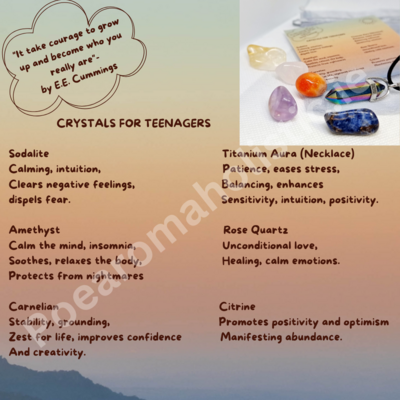 Crystal Healing Stone Set: Sleep/Anxiety/Love/Teenagers/Childhood/House Protection Crystals