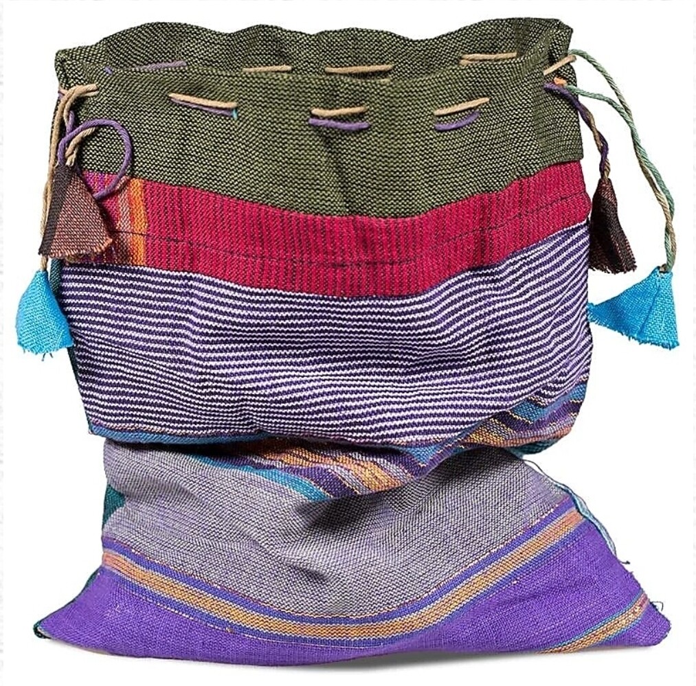 Vintage cotton bag mixed colours