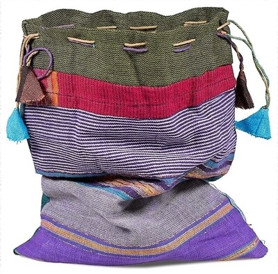 Vintage cotton bag mixed colours