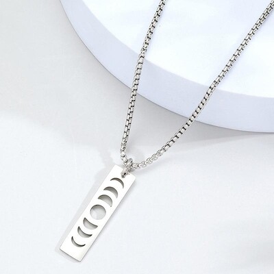 Moon Phase Necklace Pendant 