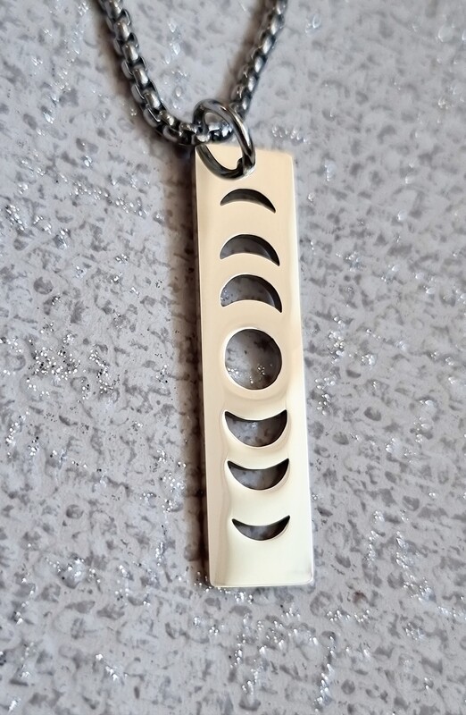 Moon Phase Necklace Pendant 
