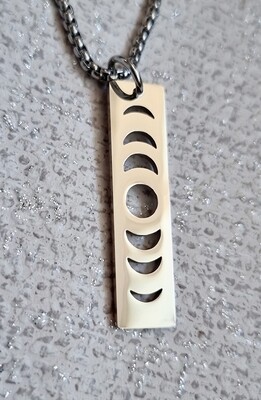 Moon Phase Necklace Pendant 